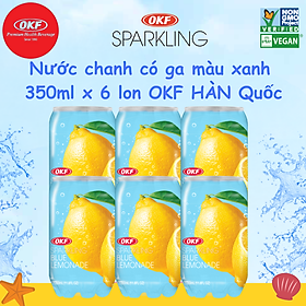 Nước chanh có ga màu xanh NƯỚC CHANH CÓ GA OKF Hàn Quốc x 6 lon 350ml