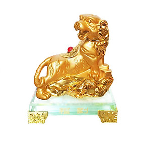 Mua TƯỢNG CHÚ HỔ VÀNG ĐẾ KÍNH THỦY TINH CAO CẤP - Linh vật DẦN đại cát đại lợi
