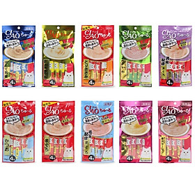 Combo 10 gói  Súp Thưởng Ciao Churu cho mèo mix vị