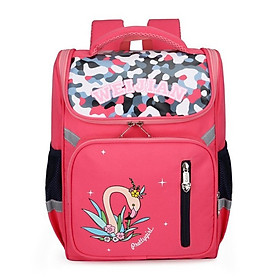 Balo Học Sinh Chống Gù Cao Cấp BLH101 Có Đai Trợ Lực, Dải Phản Quang Bảo Vệ Bé