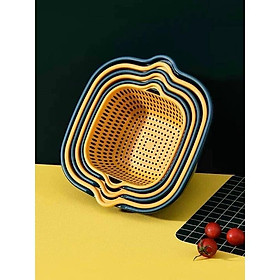 Mua Combo rổ 6 món rổ nhựa chậu ráo nước hai lớp cao cấp tiện lợi