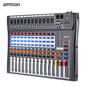 Bộ Điều Khiển Trộn Âm Thanh Ammoon 120S-USB 12 Kênh (48V)