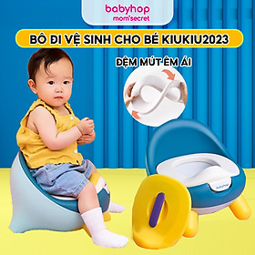 Bô Sò cho bé đi vệ sinh có nắp đậy Babyhop phù hợp với trẻ em 6 tháng đến 5 tuổi chống trơn trượt có chỗ dựa