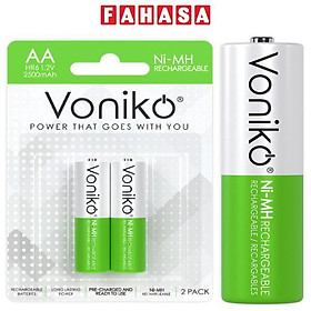 Vỉ 2 Pin Sạc AA 2500mAH - Voniko