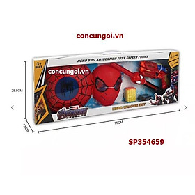 SP354659 - Hộp siêu nhân Nhện khiên, côn, X_mút hít, mặt nạ , MYX089B
