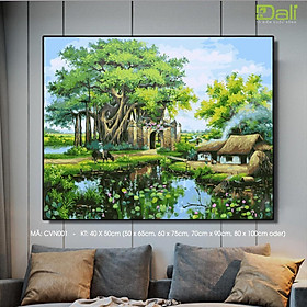 Tranh treo tường tự tô màu số hóa DALI Tranh Một thoáng nét xưa CVN001