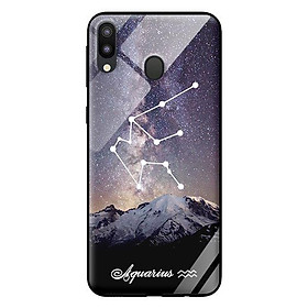 Ốp kính 12 cung Hoàng Đạo cho Samsung Galaxy M20 Aquarius - Hàng chính hãng
