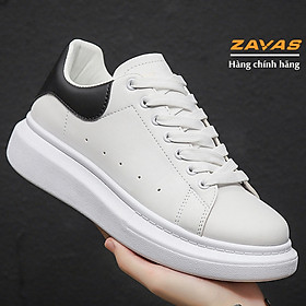 Giày thể thao sneaker nam màu trắng bằng da không tróc thương hiệu ZAVAS - S386 - Hàng chính hãng