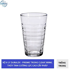 {Hàng chính hãng} Bộ 6 cao D1062A Duralex - Prisme trong Clear 500ml Thủy tinh cường lực cao cấp Pháp