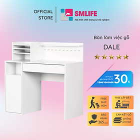 Bàn máy tính tại nhà bằng gỗ thiết kế nhỏ gọn SMLIFE Dale