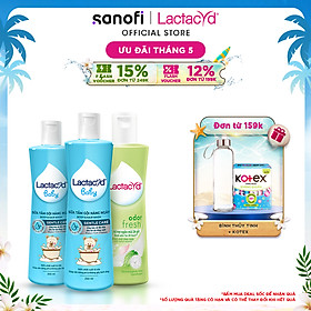 Bộ 2 chai Sữa Tắm Gội Trẻ Em Lactacyd Baby Gentle Care 250ml + 1 Dung Dịch Vệ Sinh Lactacyd Odor Fresh 250ml