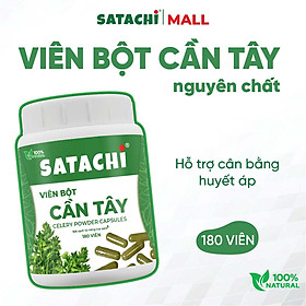 Viên Bột Cần Tây Nguyên Chất SATACHI – 100% Lá Cần Tây – Dạng Viên Tiện Lợi – Hộp 180 viên