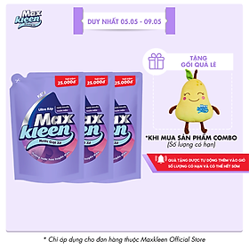 Combo 3 Túi Nước Giặt Xả Maxkleen Hương Nước Hoa Huyền Diệu (2.4kg/túi)