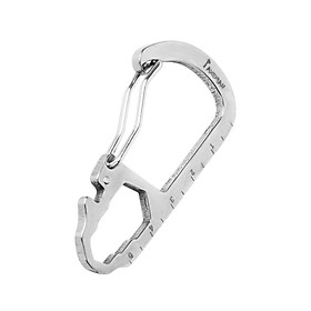 Generic Multifunction Stainless Steel Carabiner Hook Clasp Buckle w/ Scale Camping Hiking Climbing Keychain