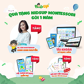 KidsUP Montessori - Gói học 1 năm tặng 6 tháng