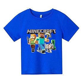 Áo thun cho bé MINECFRAF, 4 màu, có size người lớn, áo thun trẻ em Anam Store