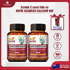 [Tặng Kem bôi khớp Stabil] Combo 2 Hộp Canxi Hữu Cơ New Zealand Nutri Seaweed Calcium 60 Viên - Bổ Sung Canxi, Tăng Chiều Cao, Chống Loãng Xương