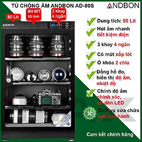 Tủ Chống Ẩm Andbon AD-80S (80 Lít) - Hàng Nhập Khẩu