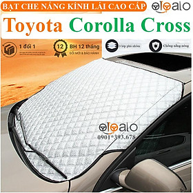 Tấm che nắng kính lái ô tô Toyota Corolla Cross vải dù 3 lớp cao cấp TKL - OTOALO