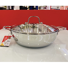 Mua Chảo Lẩu Inox 304 Đúc Liền Nguyên Khối Kalpen Size 28cm