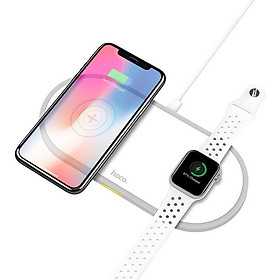 Mua Đế sạc không dây 10W Hoco CW20  sạc nhanh Qi đa năng 2 in 1  dành cho IP và Apple Watch - hàng chính hãng