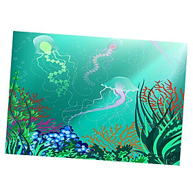 3D Aquarium Landscape Decorative Poster Fish Tank Wall Background  61x41cm