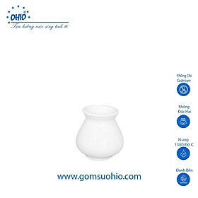 Ống Tăm Bầu Sứ Trắng OHIO