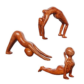 3x   Yoga Statue Sculpture Figurines Bedroom Yoga