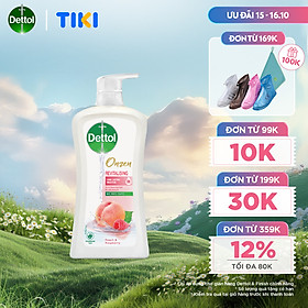 SỮA TẮM DETTOL ONZEN DƯỠNG DA ĐÀO & PHÚC BỒN TỬ 950G/CHAI