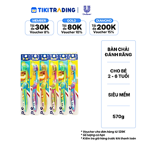 Bộ 6 Bàn chải đánh răng Trẻ Em 2-6 P/S