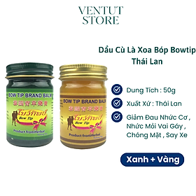 Mua Dầu Cù Là Xoa Bóp Bowtip 50g Thái Lan ( Xanh - Vàng )