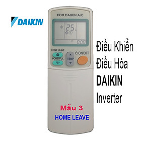 Điều Khiển Điều Hòa DAIKIN inverter HOME LEAVE 1 Chiều-Remote Máy Lạnh Daikin