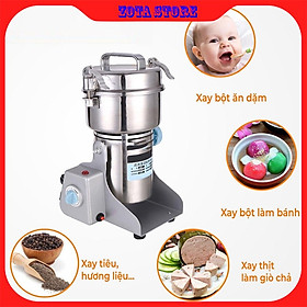 Mua Máy Xay Bột Khô 3000w - Máy Xay Nghệ Tươi Mini Đa Năng Cao Cấp - Máy Nghiền Đồ Khô  Bột  Ngũ Cốc Tam Thất Loại 800g Nắp Gài Inox 304 Sáng Bóng Đẹp - Hàng chính hãng