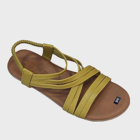 Giày Sandal Nữ Đế Bệt HÀ NAM Da Bò Thật Cao Cấp 3cm DNU2110c