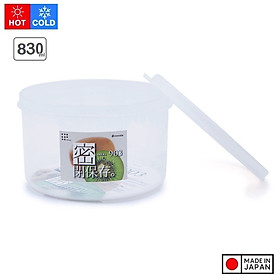 Hộp nhựa đựng thực phẩm hình tròn 830ml - Hàng Nội Địa Nhật Bản