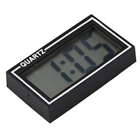 Digital LCD Display Auto Car Dashboard Date Time Calendar Mini Clock Black