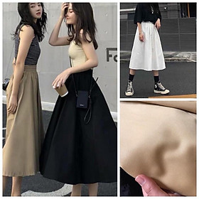Chân Váy Xoè Tiểu Thư Đáng Yêu Kaki 3 Màu Siêu Xinh