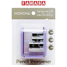 Gọt Bút Chì 3 Lỗ Màu Dusty - Mokoha M-PS001 - Màu Tím
