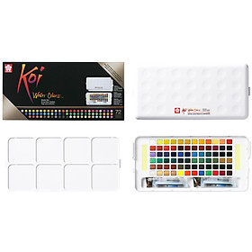 Cá Chép - Màu Nén Koi Water Color STUDIO - 72 Màu + 2 BRUSH - XNCW - 72N