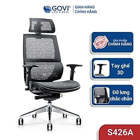 Ghế Công Thái Học GOVI Solo S426A - Tựa Đầu Điều Chỉnh Độ Cao - Ngả Lưng Thoải Mái