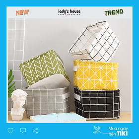 Mua Giỏ vải đa năng màu ngẫu nhiên đựng đồ trang điểm cá nhân tiện dụng 20*16cm LH88