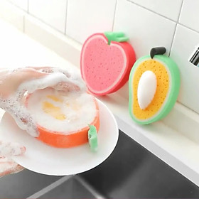 Mua Bộ 3 Miếng Rửa Chén Tạo Bọt Hình Trái Cây Bốn Mùa Chất - Hàng Chính Hãng (Giao màu ngẫu nhiên)
