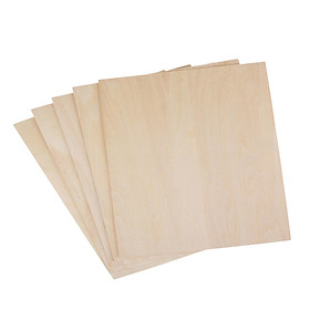 5 Pieces Wood Sheets Supplies DIY Wooden Plate for Ship Airplane Make Models