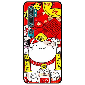 Ốp lưng dành cho Xiaomi Mi Note 10 Pro mẫu Mèo Nằm Chờ Cá