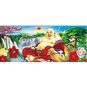 Tranh đính đá Phật Di Lạc LV337 (183x77cm) chưa đính