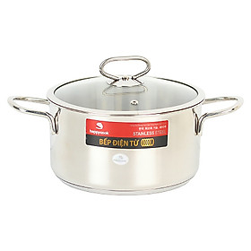 Nồi Inox Cao Cấp 3 Đáy Nắp Kiếng Happy Cook Delux 16cm N16-DLG
