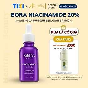 Tinh chất hỗ trợ mờ nám, thâm mụn, đều màu và sáng da Bora Niacinamide 20% lọ 30ml