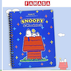 Sổ Lò Xo A5 - Kẻ Ngang - 120 Trang 80 gsm - TeenBox - Nhà Cún Snoopy