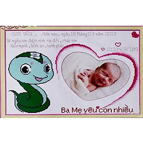 Mua Tranh thêu con rắn (12 con giáp) 222705 - kích thước: 50 * 38cm. (TRANH CHƯA LÀM)
