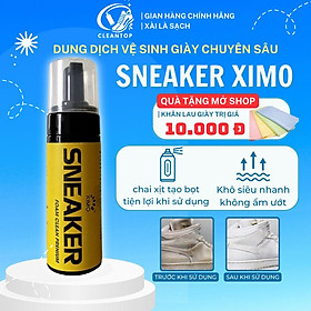 Chai Vệ Sinh Giày Sneaker Prenium XIMO Chiết Xuất Từ Dầu Dừa Làm Sạch Chuyên Sâu Tẩy Các Vết Bẩn, Vết Ố Vàng CLEANTOP
